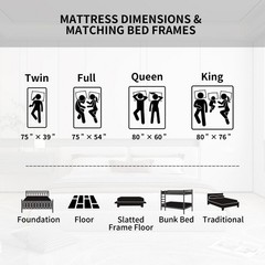 8″10″12″14″ Gel Memory Foam Mattress in a Box Pocket Spring Twin Full Queen King