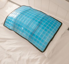 Cooling Gel Pillow Pad w Chill Gel Cells Cooling Mat For Hot Flashes, Dog & More