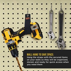 6pc Heavy Duty Extension Cord Organizer Strap Wraps, Tool Storage Hanger Hoses