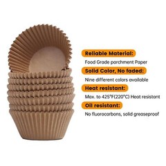 Non-stick 200pcs Standard Cupcake Liners for Baking, Natural, Food-grade Cupcake