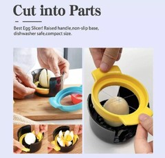 3-in-1 Egg Slicer Cutter & Strawberry Divider – Boiled Egg Slicing Tool