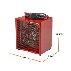 Comfort Zone Portable Industrial Fan-Forced Space Heater, NEMA 6-30, 240v/30amps