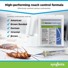 GENUINE Advion Roach Killer | 4 PACK | Cockroach Gel Bait Tubes + Plunger & Tips