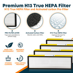 20 Packs FLT4825 HEPA Filter B Replacement Compatible with Guardian AC4825
