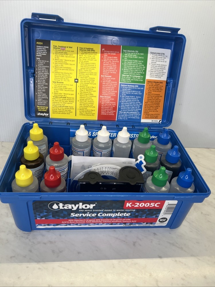 Taylor Complete Pool & Spa Test Kit – High Range K-2005C 2 oz Reagents