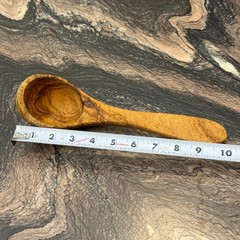 10″ Olive Wood Ladle Handmade in Tunisia, Gorgeous Unique Wood Characteristics