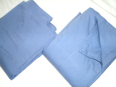 MYPILLOW PERCALE COTTON BLUE (2) TWIN EXTRA LONG SHEET SET 75X100