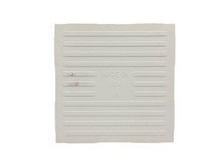 Vintage White Ceramic Tile 4.25 in Subway Square Rippled Matte Potters Touch