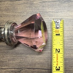 Pink Diamond Crystal Wine Bottle Stopper Pre-owned Parties 4.4 in Length