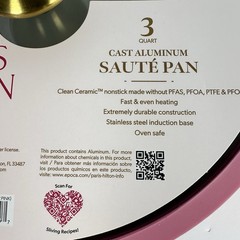 Paris Hilton 3 Qt Pink Cast Aluminum Sauté Pan With Lid Nonstick Ceramic