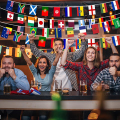 AhfuLife 48 Countries World Flag String 7.87 x 11.02 in-1 Pack, Cup