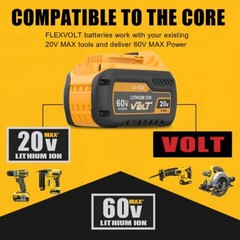6 Pack DCB609-2 For DEWALT FLEXVOLT 20V/60V 12Ah 9Ah MAX Li-Ion Battery DCB606