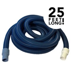 Puri Tech Inground Swimming Pool Vacuum Hose 1.5 inch X 25 feet with Swivel Cuff