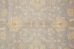 8.11 x 11.8 Slate and Gold Chobi Zigler Handmade Pakistan Rug #F-4258