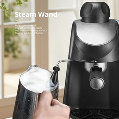 3.5Bar Espresso Maker, Compact Coffee Machine with Milk Frother & Steamer