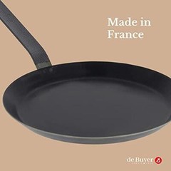 de Buyer – Force Blue – Blue Steel Crepe & Tortilla Pan – Nonstick Carbon Steel