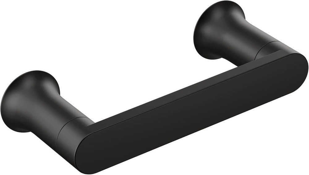 Moen BH3808BL Modern Wall Mount Pivoting Toilet Paper Holder in Matte Black