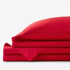 Classic Cool Organic Cotton Percale Solid Bed Sheet Set
