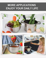 Double Boiler Pot Set 1250ml Chocolate Melting 304 Stainless Steel Bowl