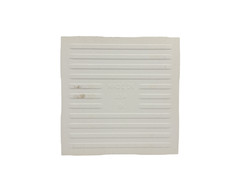 Vintage White Ceramic Tile 4.25 in Subway Square Rippled Matte Potters Touch