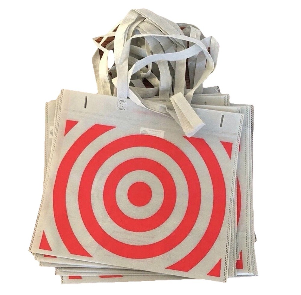 10 CT Lot of NEW Reusable Target Grocery Shopping Bags/Totes Washable