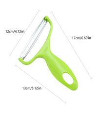 1pc Stainless Steel Vegetable Peeler & Slicer – Wide Mouth Kitchen Tool – NEW