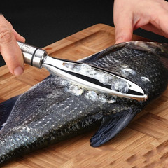 1pc Stainless Steel Fish Scale Scraper: Fast Cleaning Peeler with Tweezers – NEW