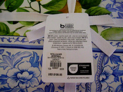WILLIAMS SONOMA LIMONE TABLECLOTH 70 X 108 COTTON TWILL MADE IN ITALY NEW W/TAGS