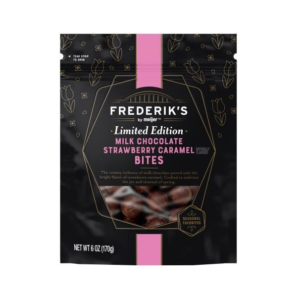 Frederiks by Meijer milk chocolate Strawberry Caramel Bites bb 3-14-27