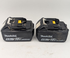 Makita 18v 5Ah BL1850B Genuine OEM Used Lithium Tool Battery, Tested, Lot Of 2