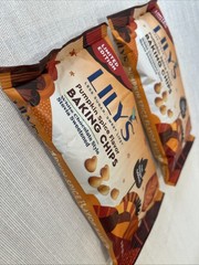 2 BAGS LILY’S WHITE Chocolate Pumpkin Spice Baking Chips 9 OZ NO SUGAR 12/23