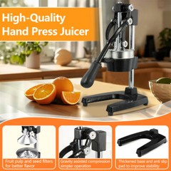 Commercial Citrus Juicer Squeezer Hand Press for Orange + a Stainless Steel Cup