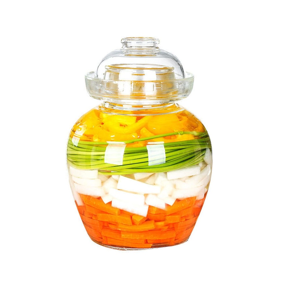 Haeljard 1.5L Glass Jar with Lid Fermentation Jar, Traditional Fermenting Kit…