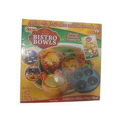 Bistro Bowls Gourmet Silicone Non-Stick Oven Safe Bowl Mold + Recipe Book