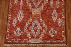 Rust Moroccan Tribal Area Rug 5×7 Hand-knotted Wool Oriental Carpet for Any Room
