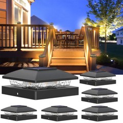 6/12/18Pack Solar Post Cap Light For 4×4 Outdoor Waterproof LED Deck Fence Light