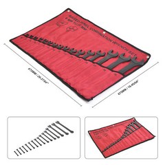 32pcs Combination Wrench Set, Metric 6 to 32mm & SAE 1/4″ to 1-1/4″ Raised Panel