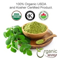 Organic Way Moringa/Drumstick Leaf Cut & Sifted – Kosher & USDA Certified