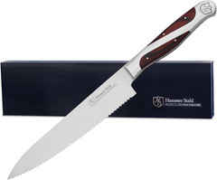 Serrated Utility Knife | German Forged High Carbon Steel | Ergonomic Quad-Tang P