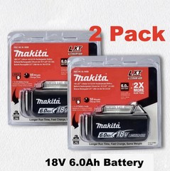 2 x Makita BL1860B-2 18V LXT Lithium-Ion 6.0 Ah Battery – New – USA SHIP