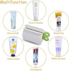 Toothpaste Squeezer Bathroom Tube Easy Stand Dispenser Rolling Holder Seat Lot