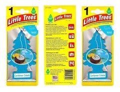 Little Trees Caribbean Colada Scent Car Air Freshener Solid Lasting 30 Days 3 pk