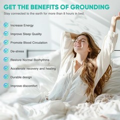 Grounding Sheet Fitted Earthing Bedsheet 5% Silver Fiber 95% Cotton w/ Tester