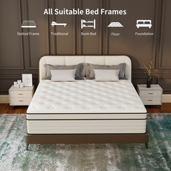 12″ 14″ Mattress Gel Memory Foam Hybrid Spring Twin Full Queen King Bed in a Box