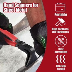 1pc Hand Seamer Sheet Metal Tools, Carbon Steel Bending Pliers 45° / 90°