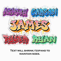 Graffiti Custom Name Decal Waterproof Vinyl Label Personalized Gift Sticker
