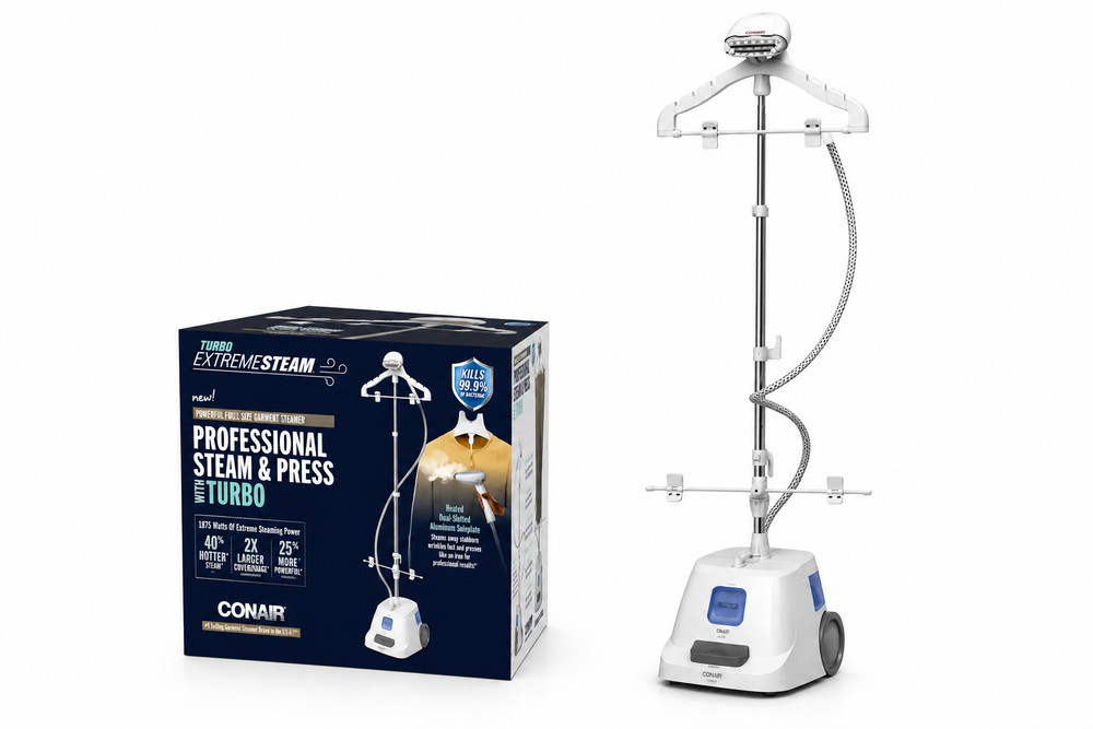 New Conair Upright Garment Steamer Turbo ExtremeSteam 1875W Full Size