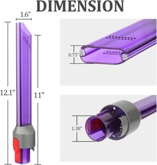 Light Pipe Crevice Tool for Dyson V8 V7 V11 V10 Cordless Vacuum Cleaner