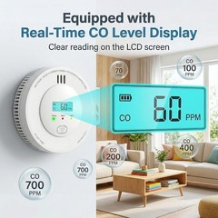 Interconnected Smoke and Carbon Monoxide Detectors 3 Pack Wireless Interlinked