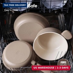 SENSARTE Ceramic Nonstick Pots and Pans Set 17pcs, Healthy Induction Cookware Se